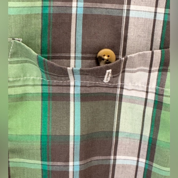 KingSize BIG AND TALL MENS SHIRT. LIKE NEW! SHORT SLEEVE PLAID SPORT SHIRT - Picture 4 of 13